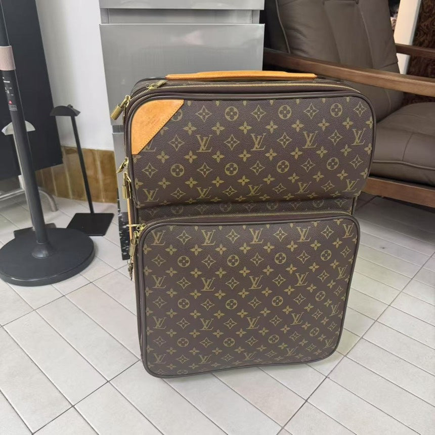 Louis Vuitton Monogram Canvas Suitcase Brown Large