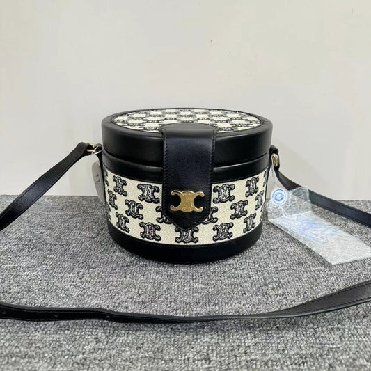 Celine Vanity Bag Black and White Monogram Crossbody