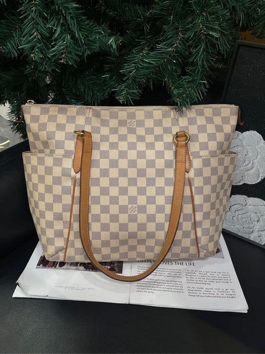 Louis Vuitton White Damier Azur Canvas Totally PM Shoulder Bag