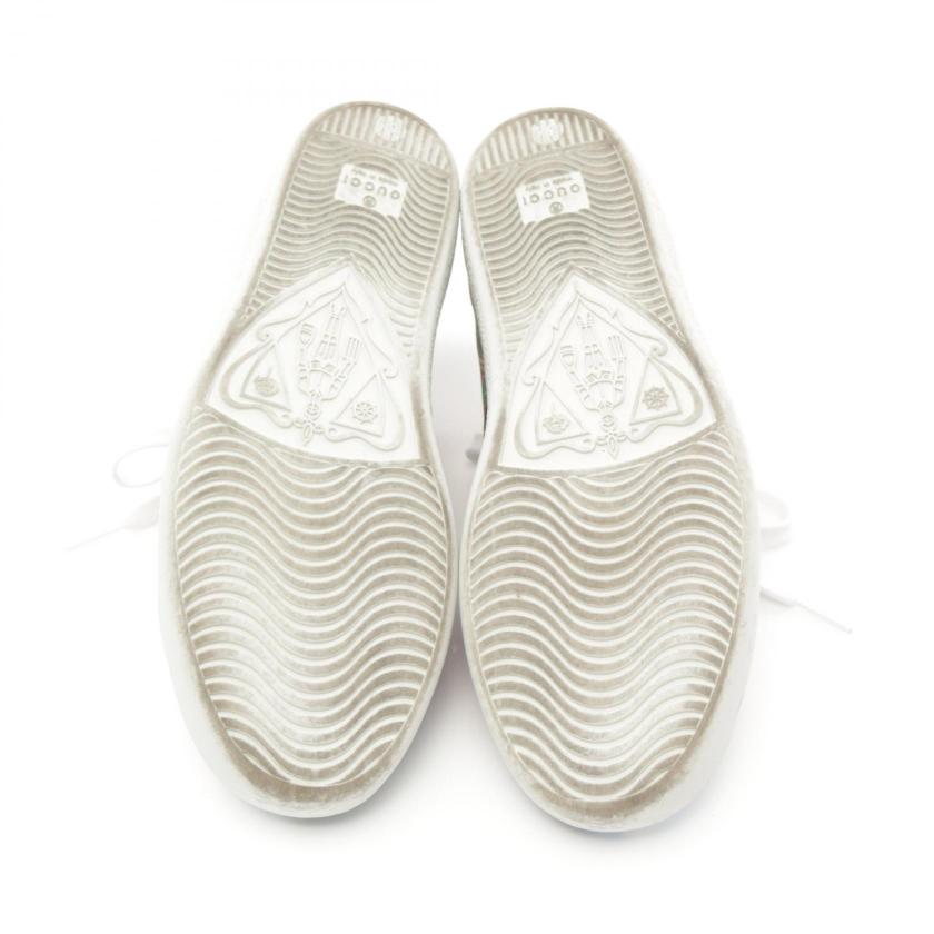 Gucci GG Blooms Low Cut PVC Leather Sneakers Beige Multicolor Size 35.5