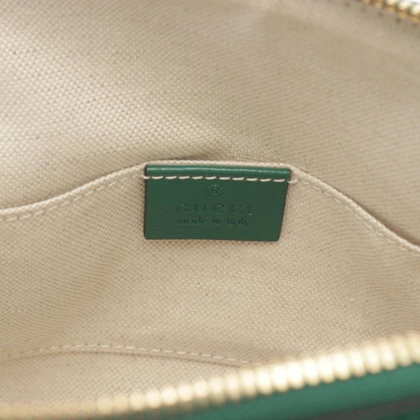 Gucci Horsebit 1955 Mini Top Handle Bag Green Black Straw Leather 2WAY Handbag