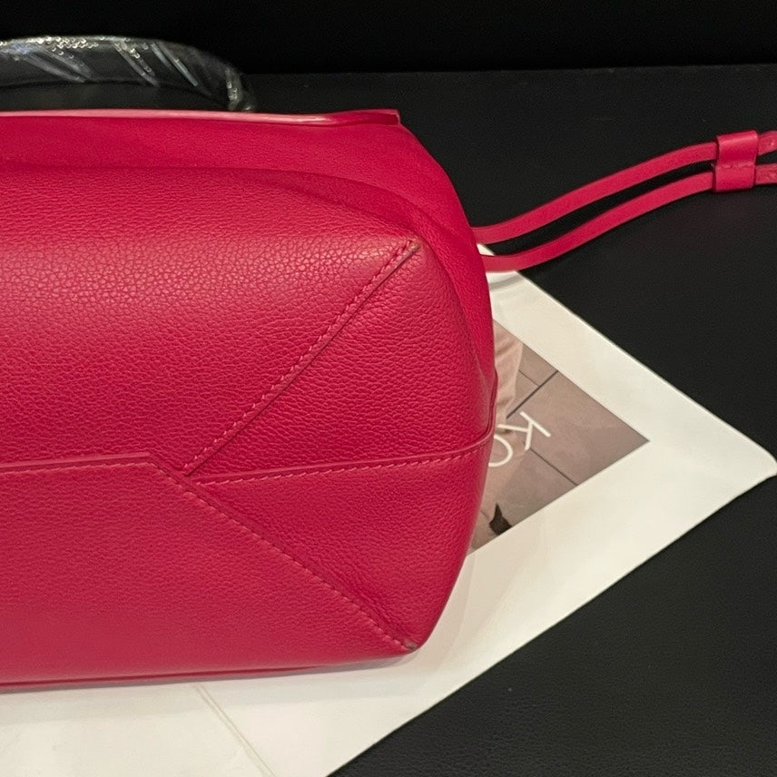 Louis Vuitton Pink Leather Top Handle Bag Medium
