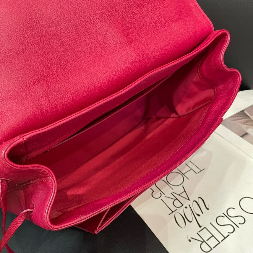 Louis Vuitton Pink Leather Top Handle Bag Medium