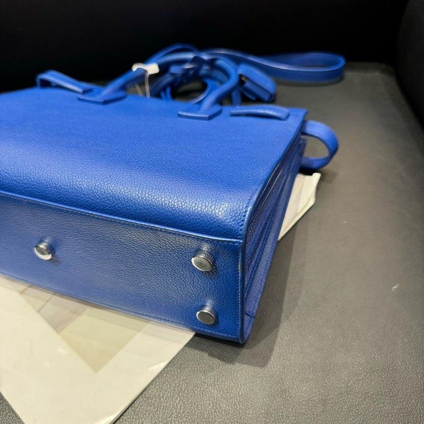 Yves Saint Laurent Sac de Jour Blue Tote Bag