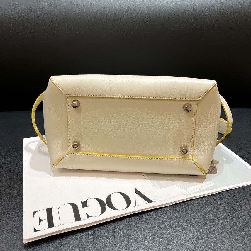 Celine Medium White Calfskin Belt Bag