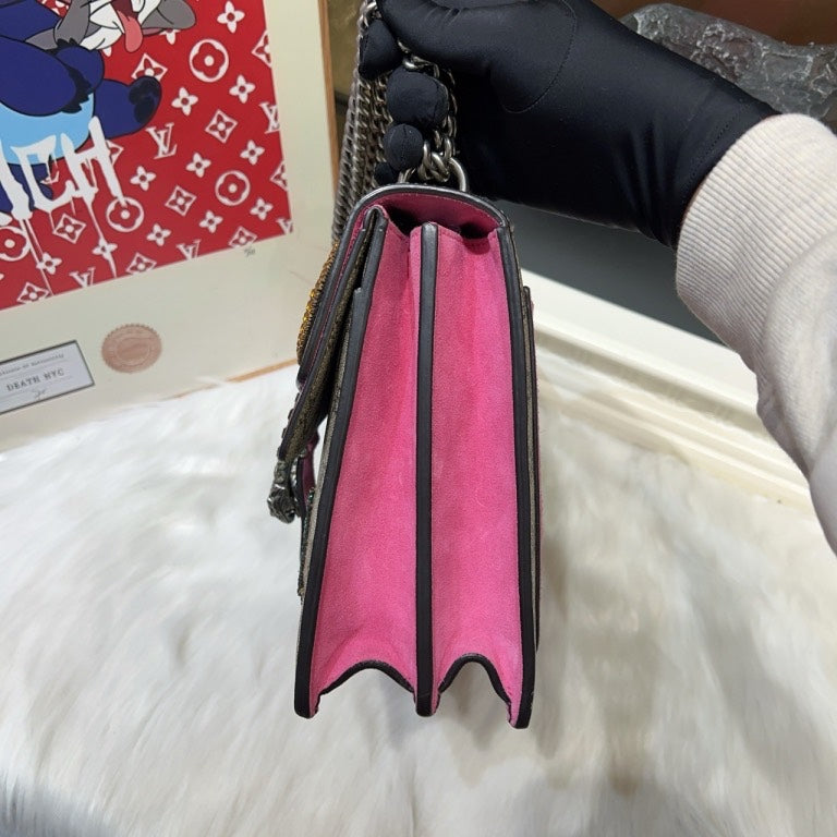 Gucci Dionysus Beige Multicolor GG Supreme Bag Medium