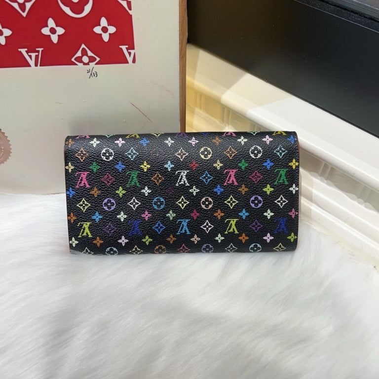 Louis Vuitton Multicolore Sarah Black Wallet