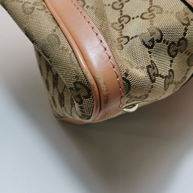 Gucci Ophidia Beige Red Canvas Leather Handbag 32x21x17cm
