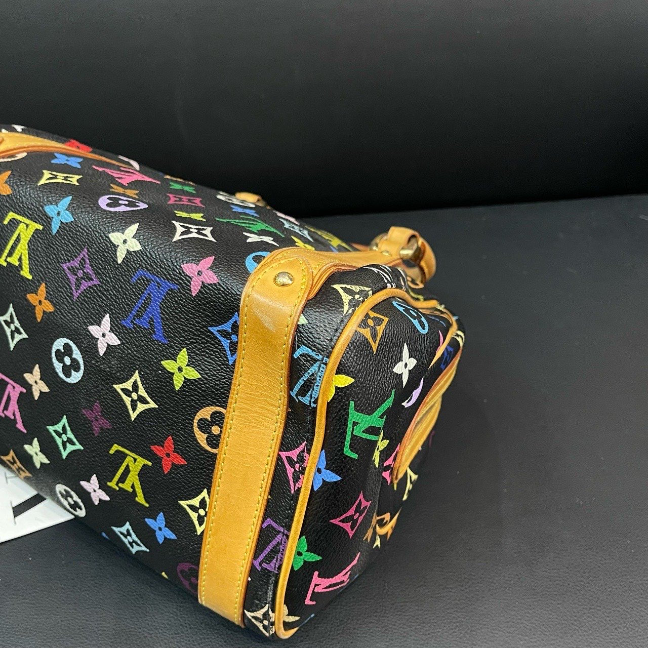 Louis Vuitton Multicolor Monogram Black Canvas Speedy Bag Medium
