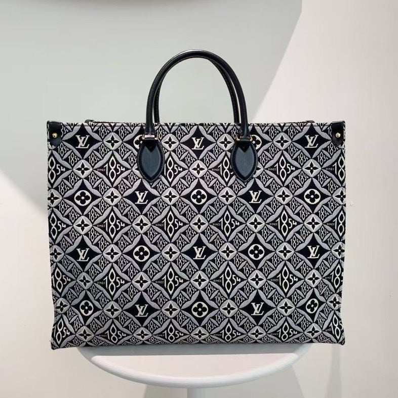 Louis Vuitton On The Go Black Monogram Canvas Tote Bag Large