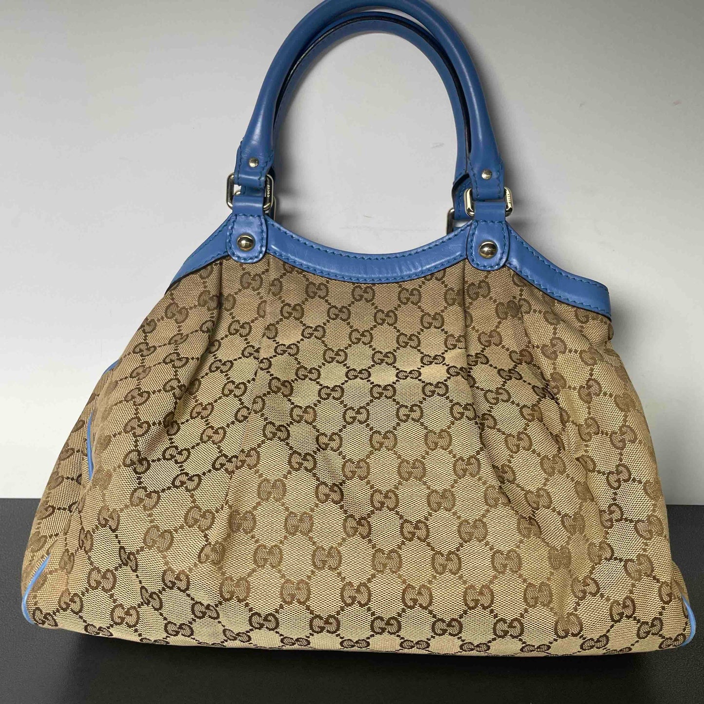 Gucci Joy Boston Bag Beige Blue