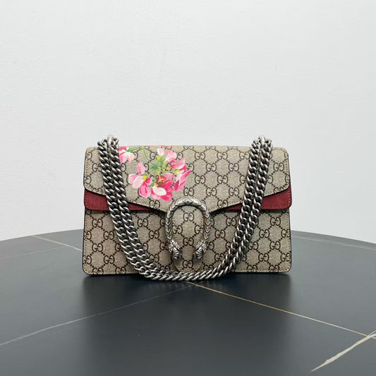 Gucci Dionysus Floral Beige Canvas Shoulder Bag
