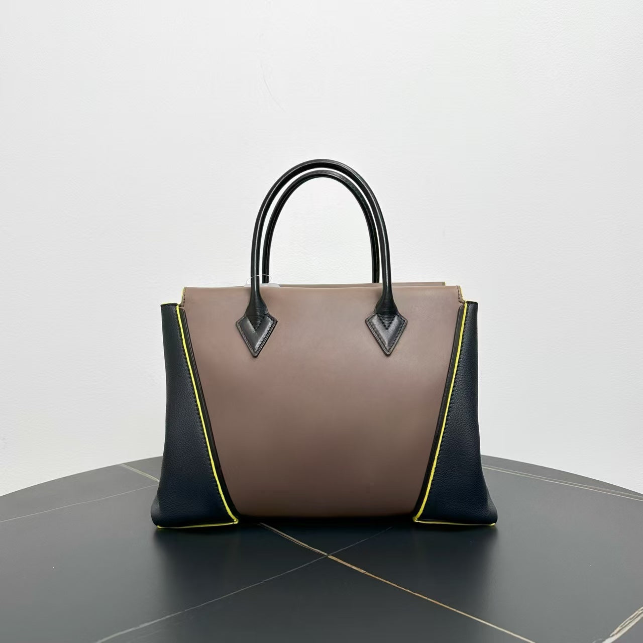 Louis Vuitton W Tote Bag Brown Black