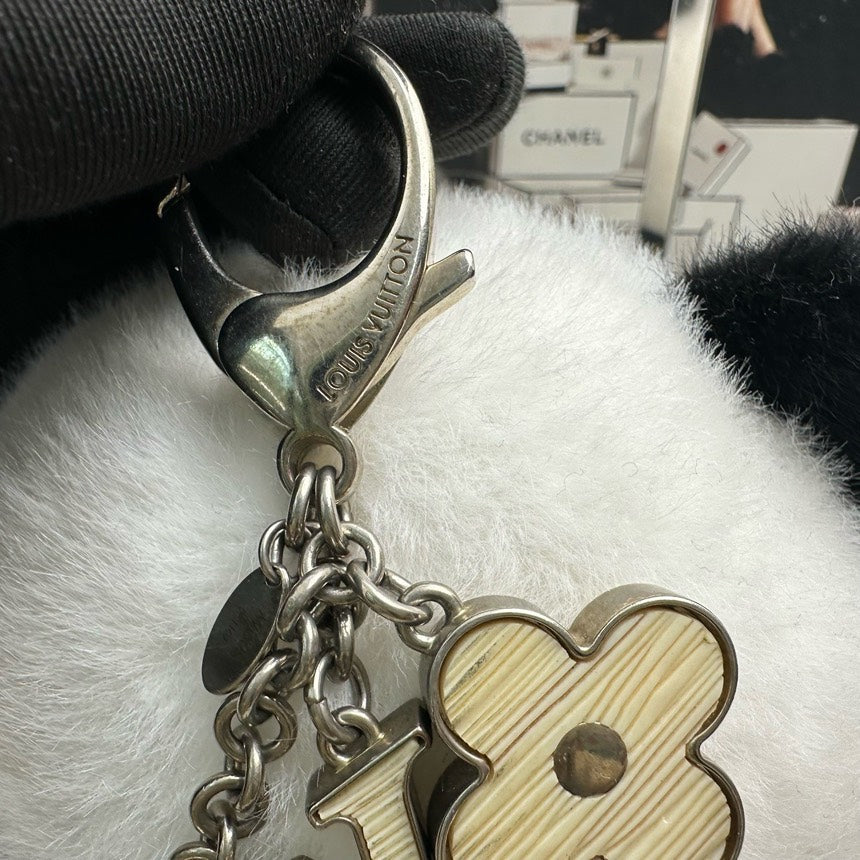 Louis Vuitton Fleur de Monogram Keychain Gold Accessory