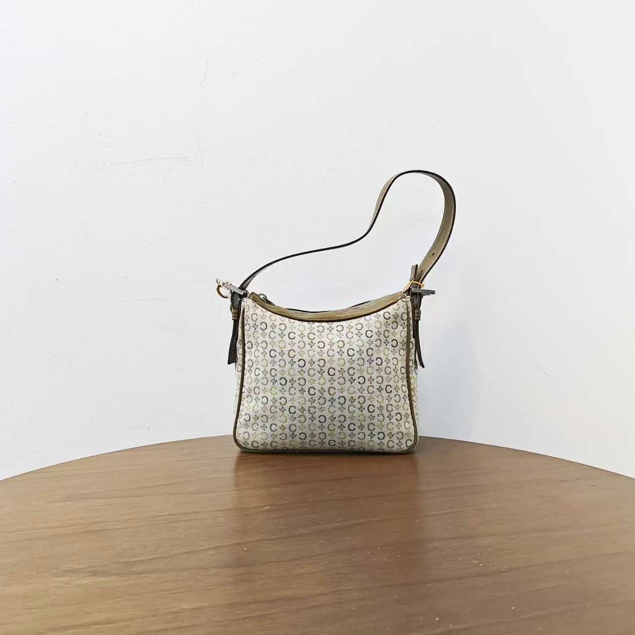 Celine Macadam Canvas Hobo Bag Ivory