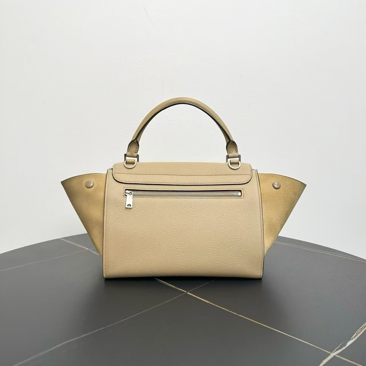 Celine Trapeze Beige Leather Two-Way Bag