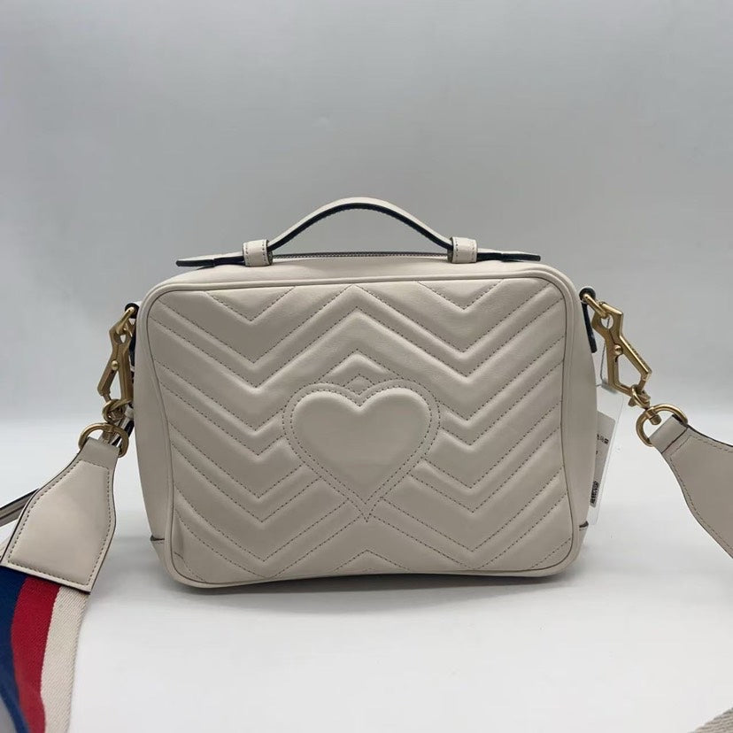 Gucci GG Marmont Flap Bag White