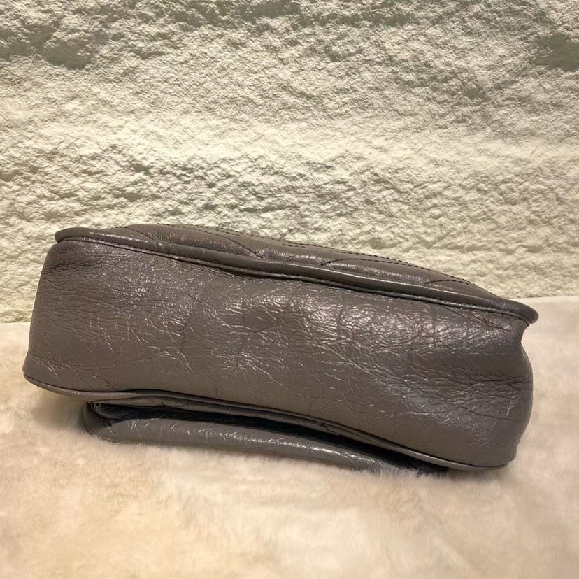 YSL Saint Laurent Niki Leather Bag Grey
