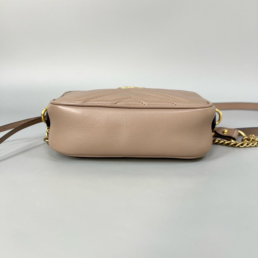 Gucci GG Marmont Beige Camera Bag