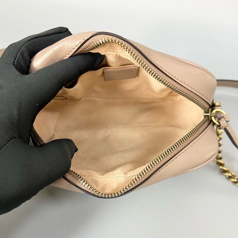 Gucci GG Marmont Beige Camera Bag