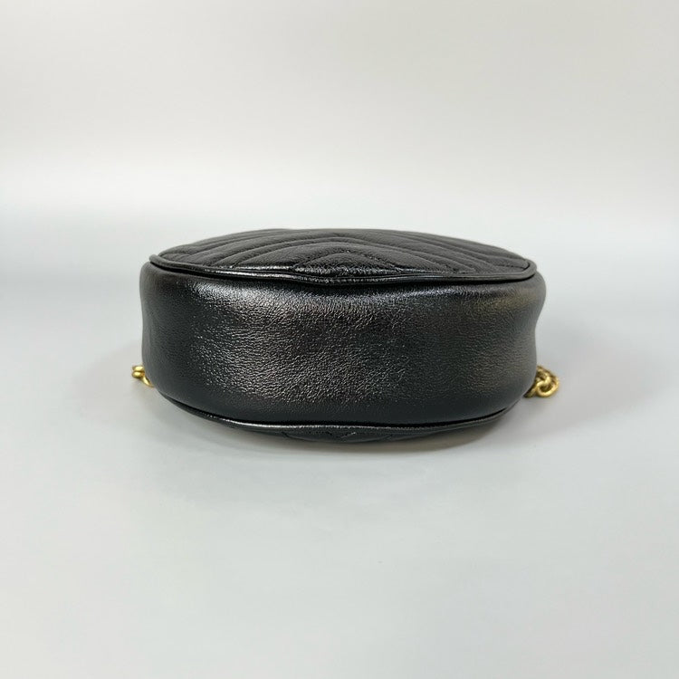 Gucci Marmont Black Round Bag