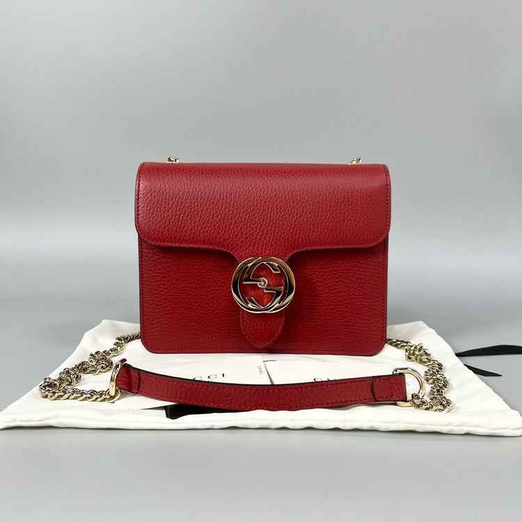 Gucci Interlocking Small Red Bag