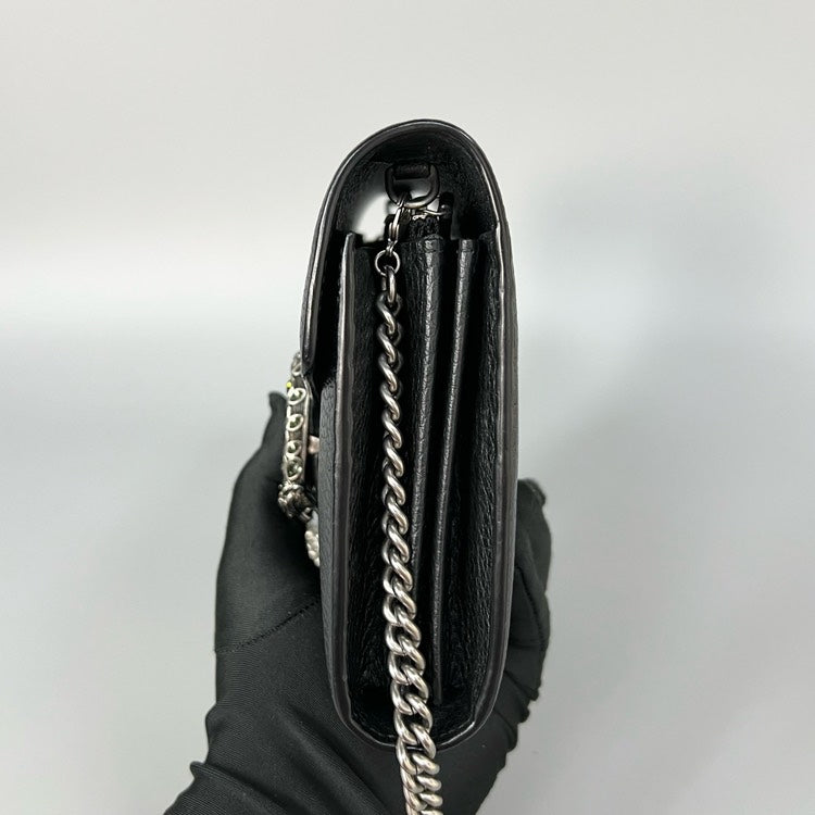 Gucci Dionysus Black Wallet on Chain
