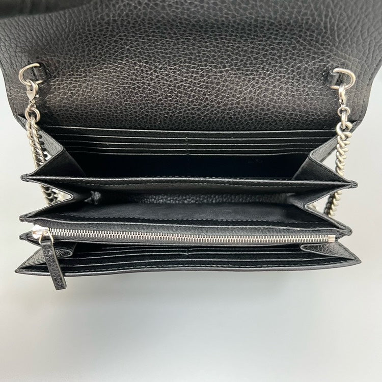 Gucci Dionysus Black Wallet on Chain