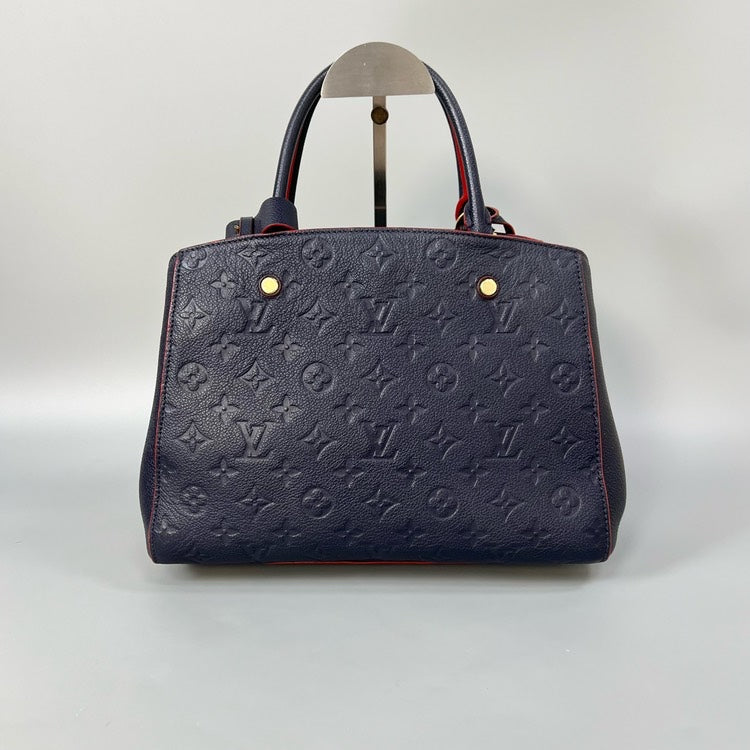 Louis Vuitton Montaigne Medium Navy Handbag