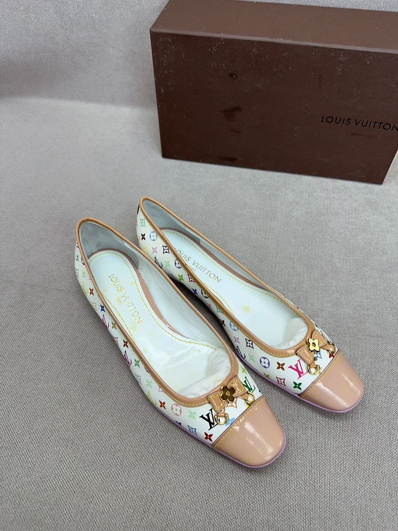 Louis Vuitton Multicolor Monogram Flats Size 39