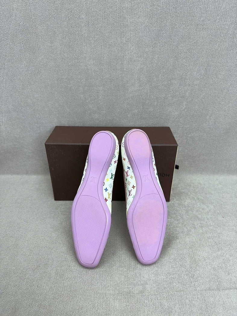 Louis Vuitton Multicolor Monogram Flats Size 39