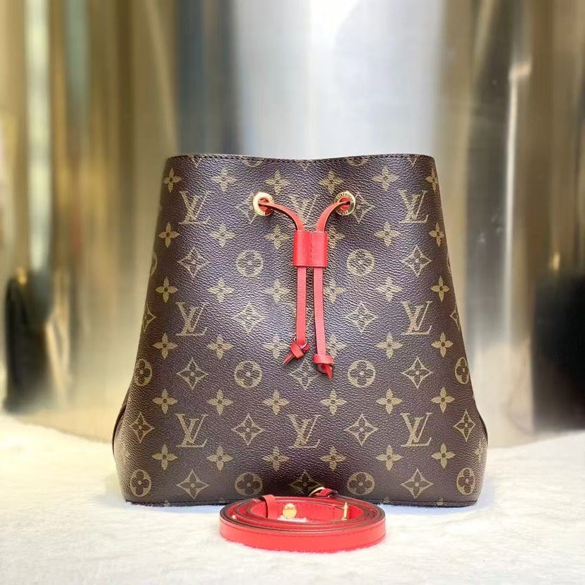 Louis Vuitton NoÃƒÆ’Ã‚Â© Red Bucket Bag