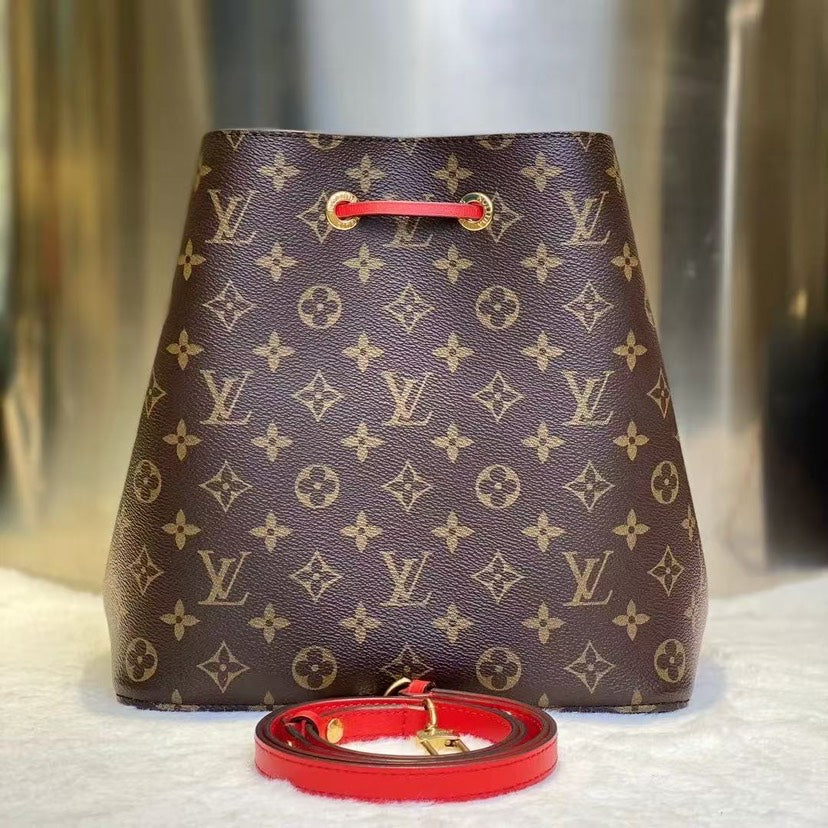 Louis Vuitton NoÃƒÆ’Ã‚Â© Red Bucket Bag