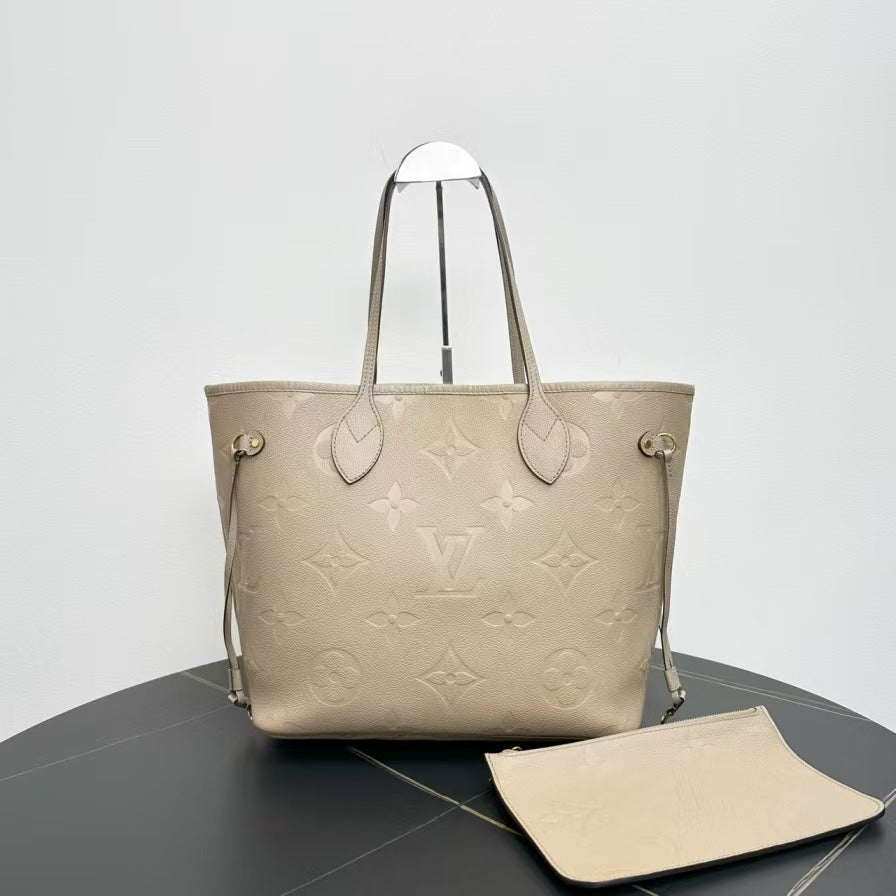 Louis Vuitton Neverfull Beige Tote Bag