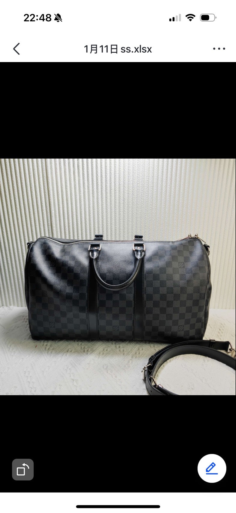 Louis Vuitton Keepall 45 Damier Graphite Duffel Bag
