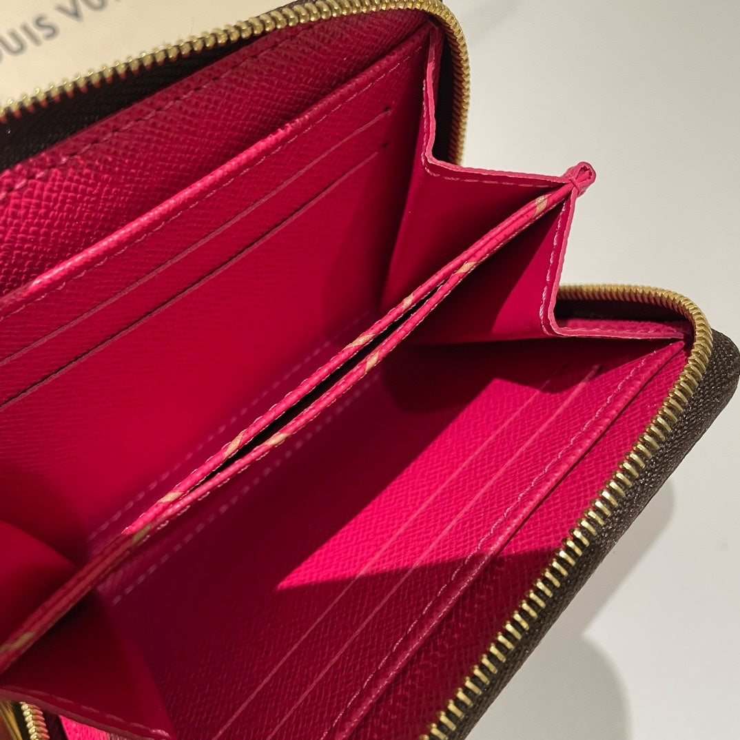 Louis Vuitton Trunk Monogram Canvas Wallet Brown Pink