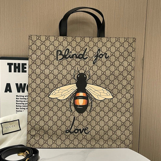 Gucci Blind for Love Beige Tote Bag