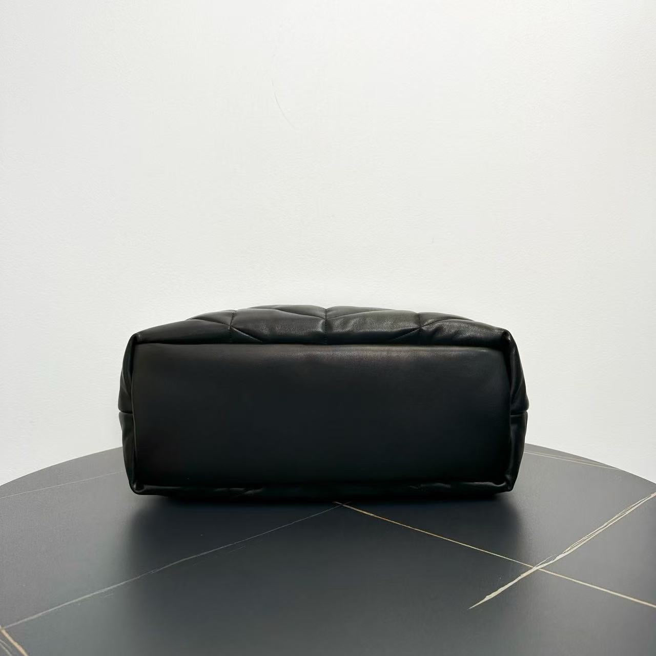 Saint Laurent Loulou Puffer Black Tote Bag
