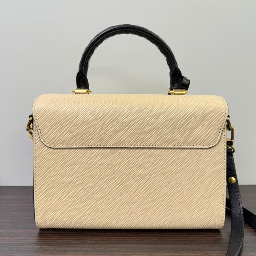Louis Vuitton Epi Leather Twist Top Handle Beige 2way Bag