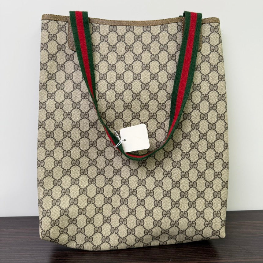 Gucci GG Canvas Beige Tote Bag
