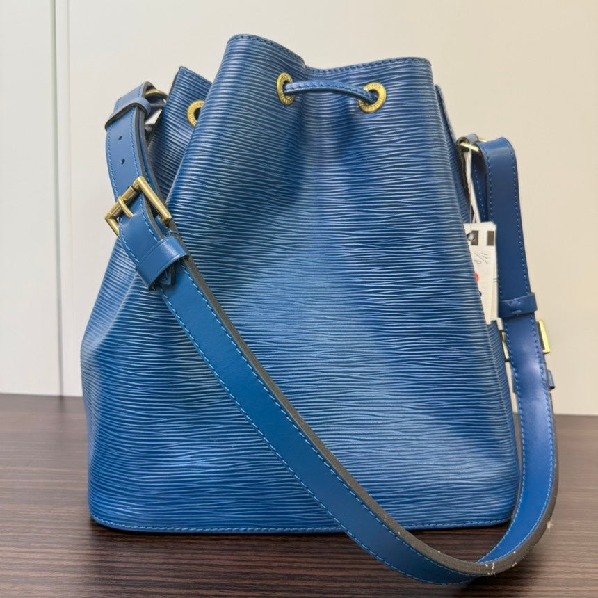 Louis Vuitton Epi Leather Blue Bucket Bag