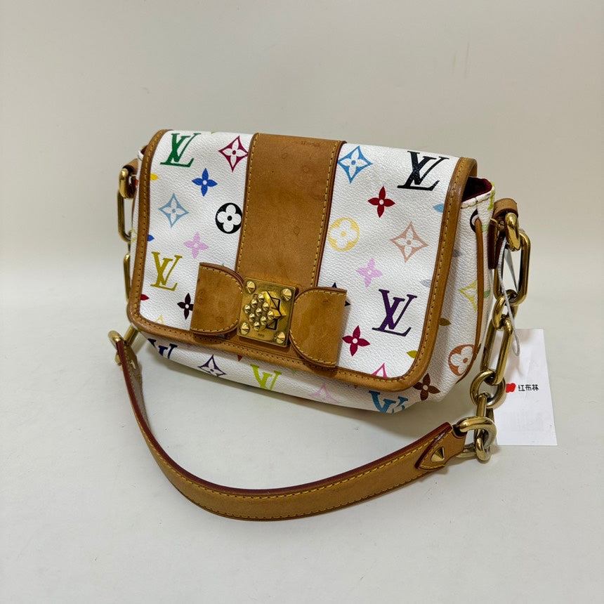 Louis Vuitton Multicolor Multicolore Sologne White 2way Bag