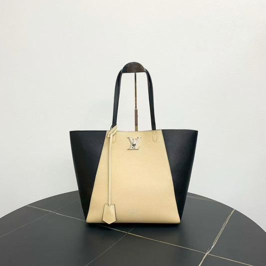Louis Vuitton Belmont Beige Black Tote Bag