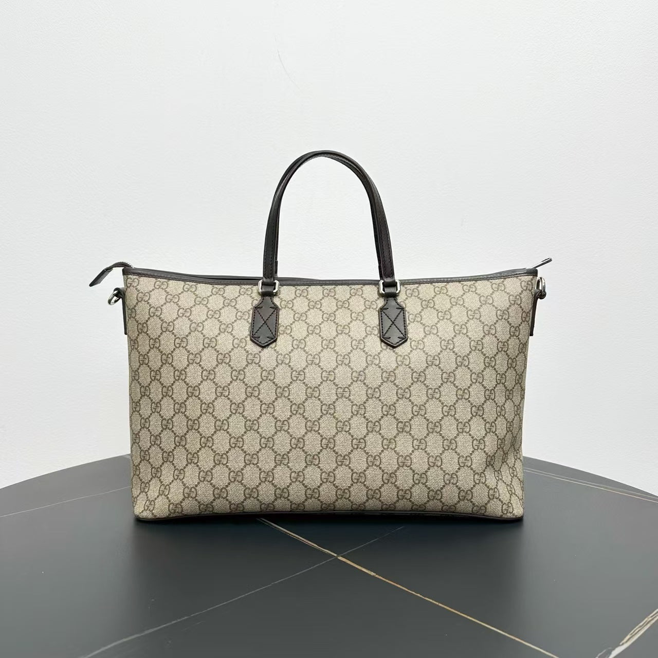 Gucci GG Supreme Canvas Beige Monogram Two-Way Bag