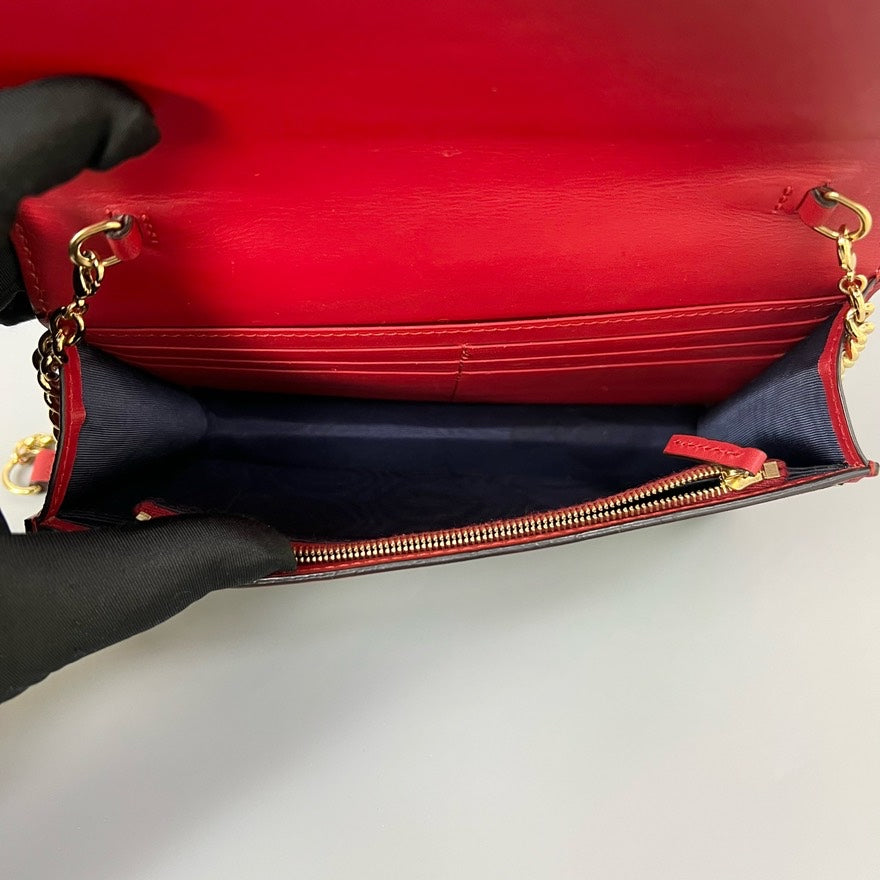 Gucci Blooms Blue Wallet on Chain Bag