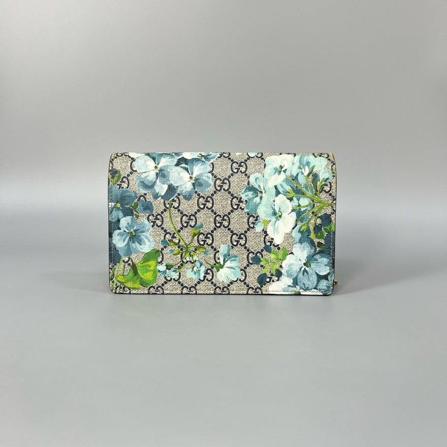 Gucci Blooms Blue Wallet on Chain Bag