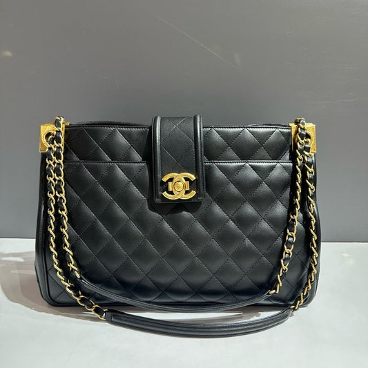 Chanel Quilted Black Tote Bag