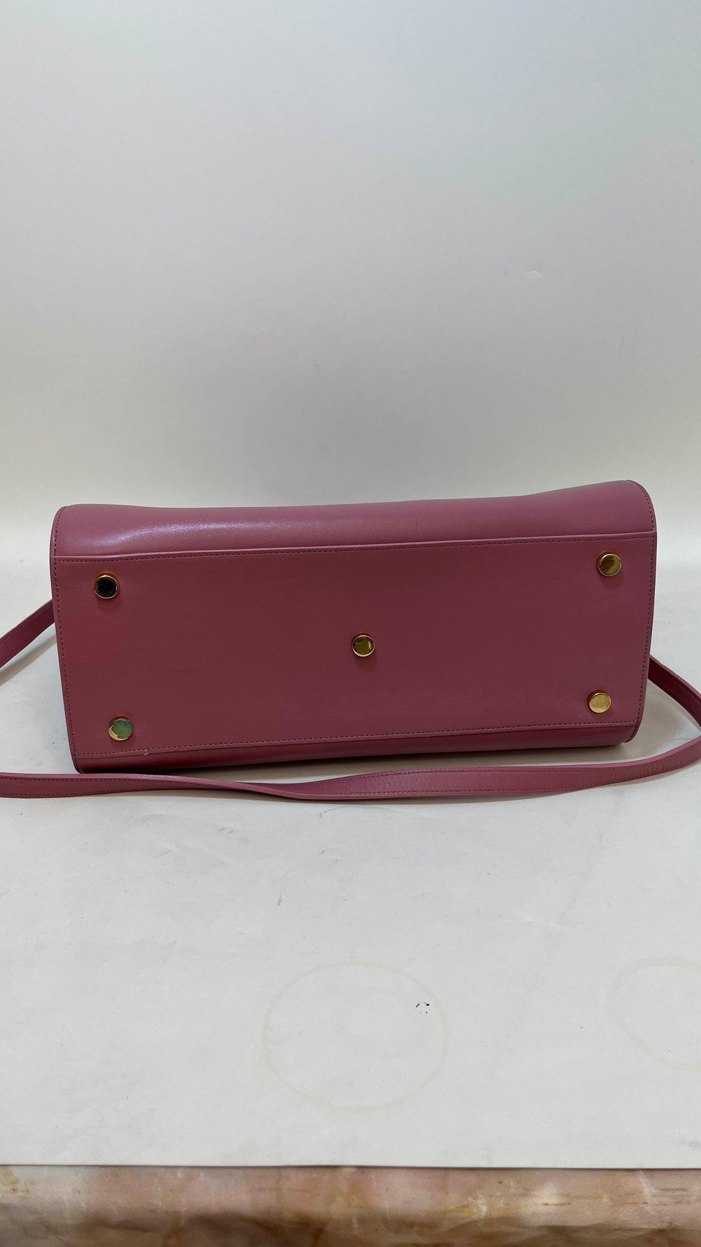 Saint Laurent Classic Sac De Jour Pink Leather Tote Bag