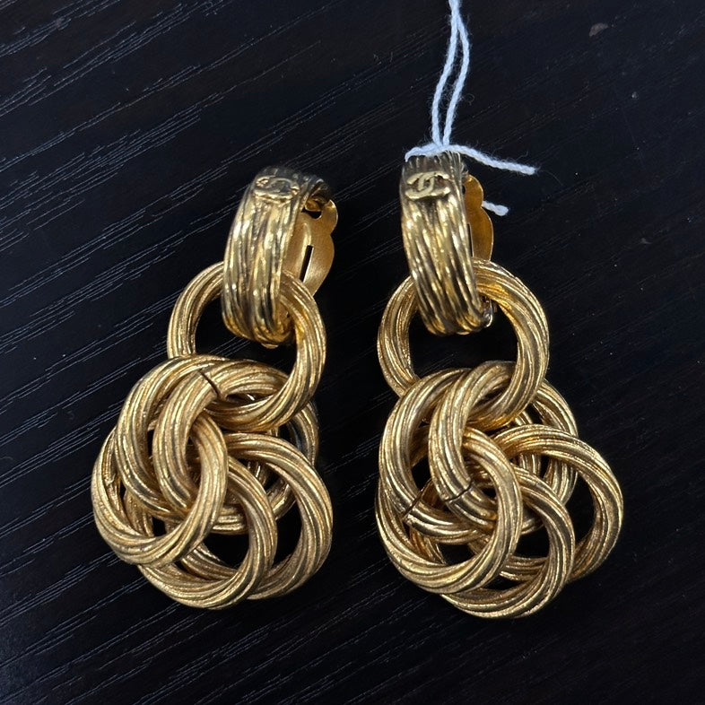 Chanel Pre-loved Statement Gold Earrings
