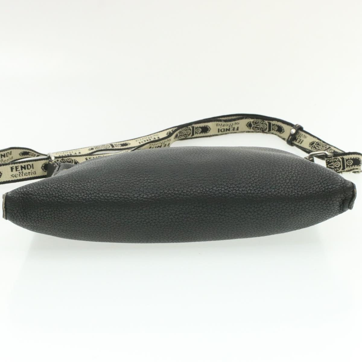 FENDI Shoulder Bag Leather Black rd1013